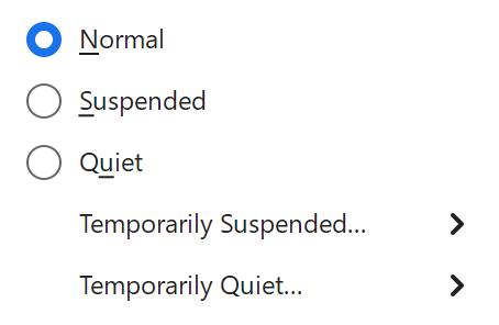 Menu - Operation Mode