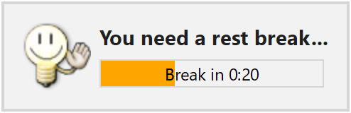 Rest break prelude window