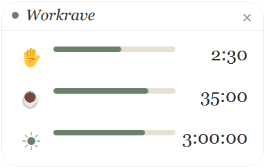 Bars timer layout