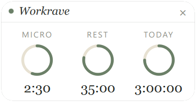 Qt timer window with the Rings layout