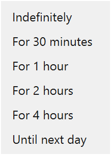 Temporary Quiet mode
