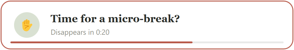 Microbreak prelude window — Sanctuary