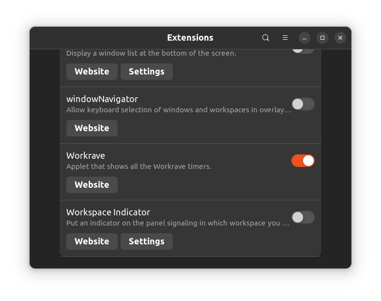 Enable Gnome Shell applet